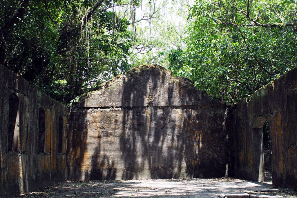 Altes Gebäude im Dawulun Fort, eine der Festungen in Keelung
