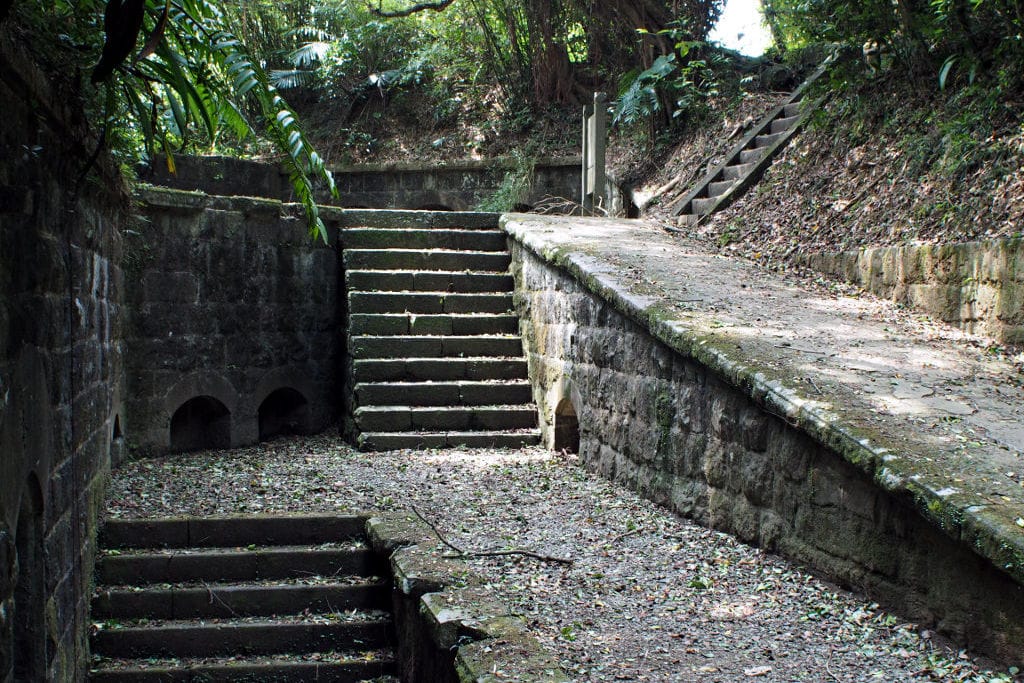 Rampen und Treppen im Dawulun Fort, eine der Festungen in Keelung