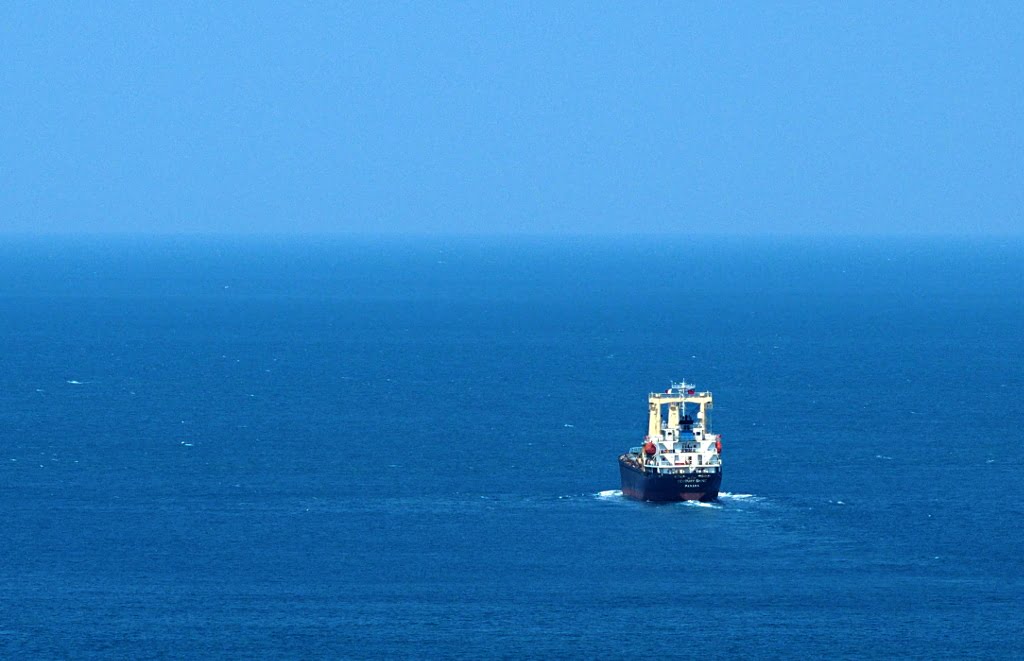 Ship leaving Keelung harbor