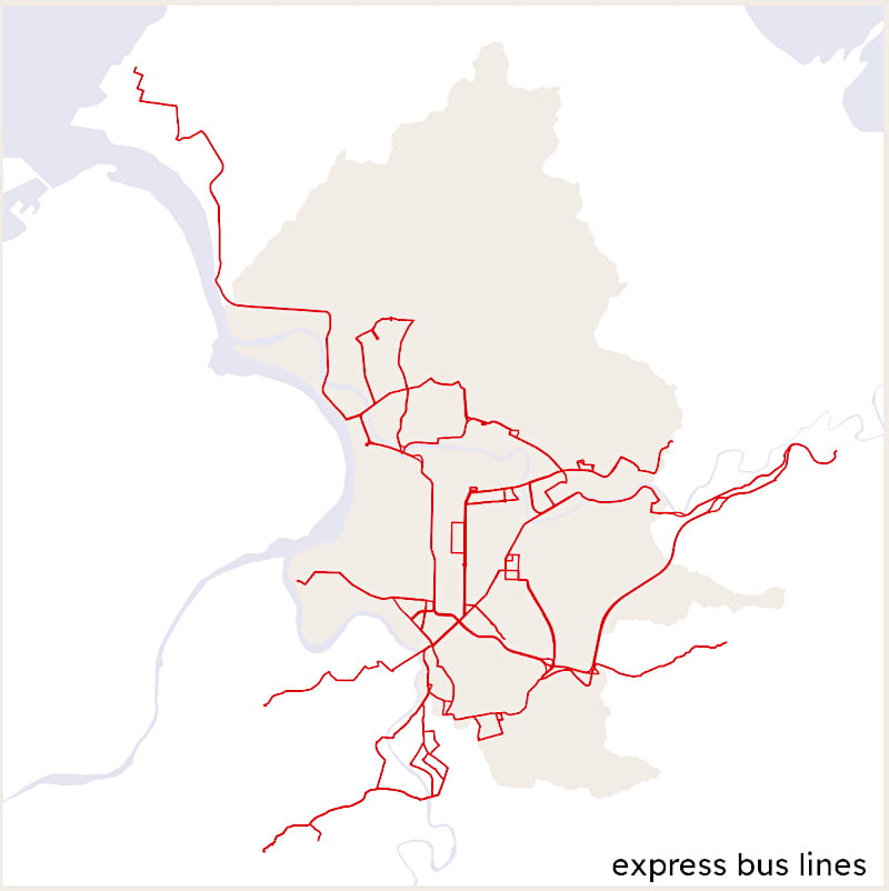 express bus lines in Taipei