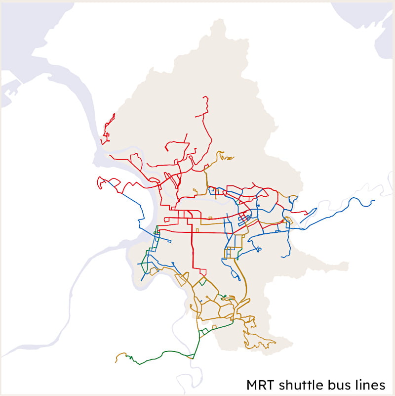 MRT shuttle lines in Taipei