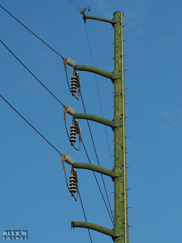 Old electric pole in Taiwan