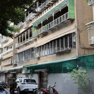 residential building with burglar bars in Taipei